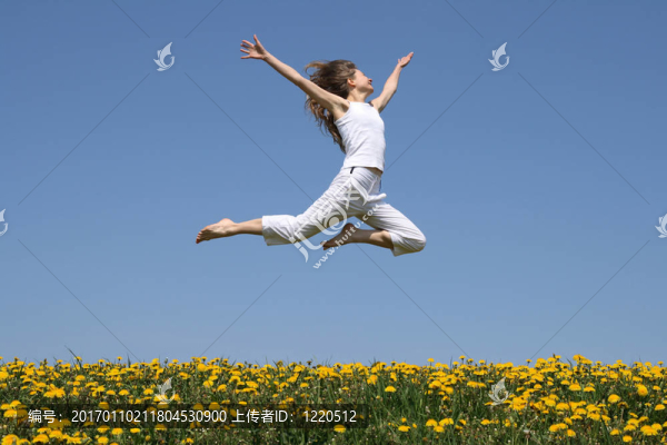 飛過蒲公英田野的女孩