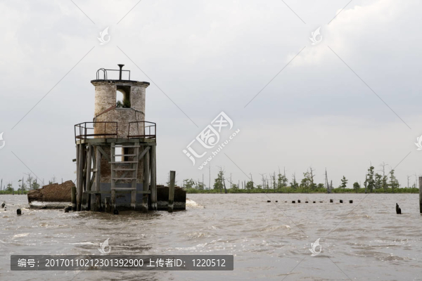 通過manchac燈塔；路易斯安那