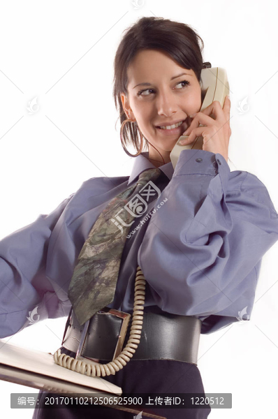 商務(wù)女人和電話