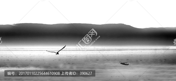 水墨山水,遠(yuǎn)山風(fēng)光