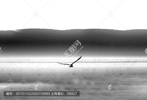 水墨山水,遠山風光