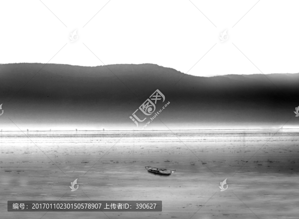 水水墨遠(yuǎn)山