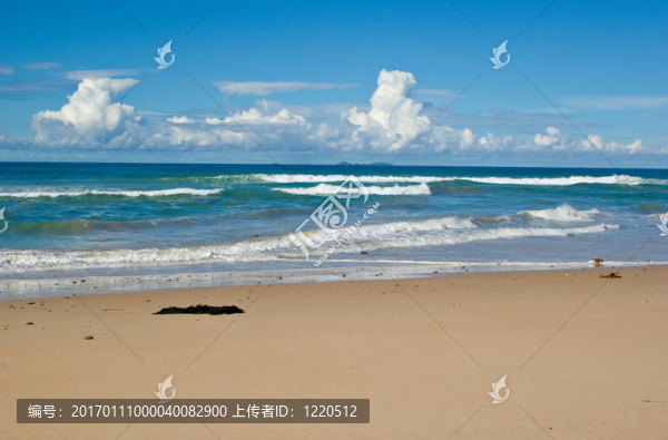 美麗的海灘與海浪進(jìn)來