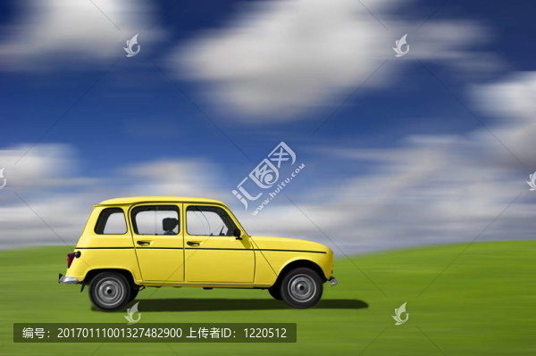 黃色搞笑的車(chē)