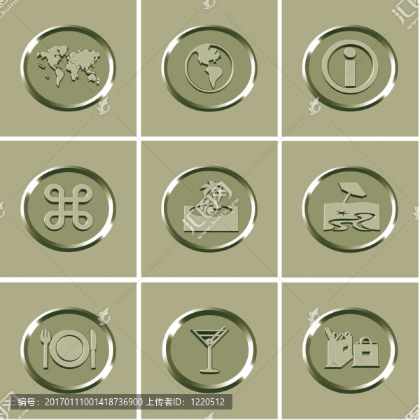 三維旅游圖標(biāo)