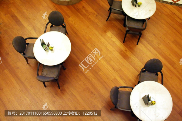 咖啡館的俯視圖