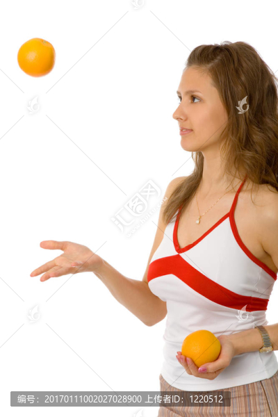 女人與橘子