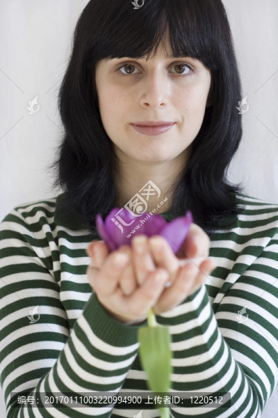女人與花