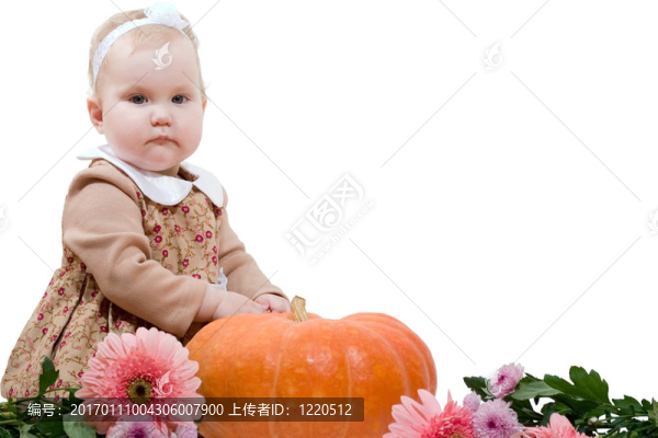 小女孩南瓜