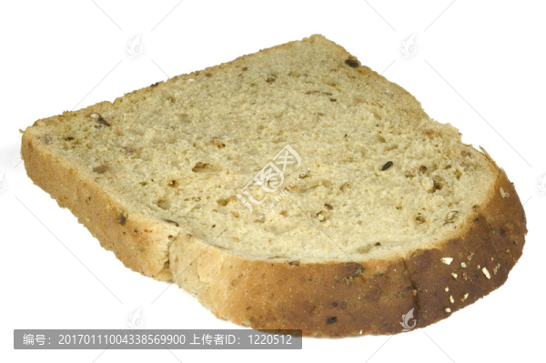 用裁剪路徑分離的面包片