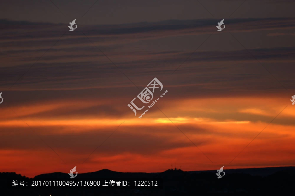 紅色的日出