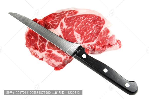生牛排和刀