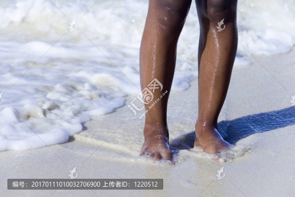 海中的腳