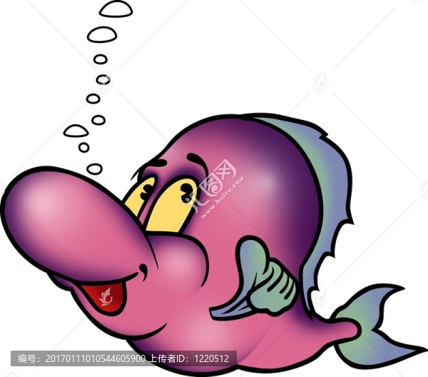 幸福的粉紅色的魚