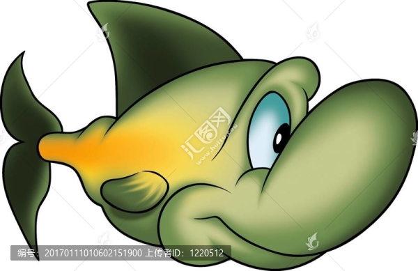 綠色聰明的魚