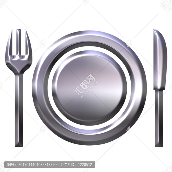 3D銀色食品概念