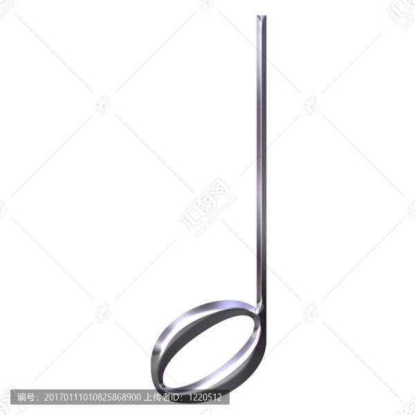 三維銀半音符-匯圖網(wǎng) www.fosd68.com 三維銀半音符