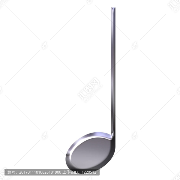 3d銀色音符
