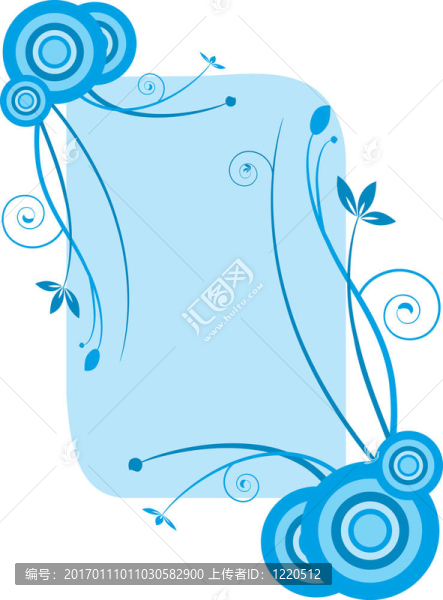 藍(lán)色的花框