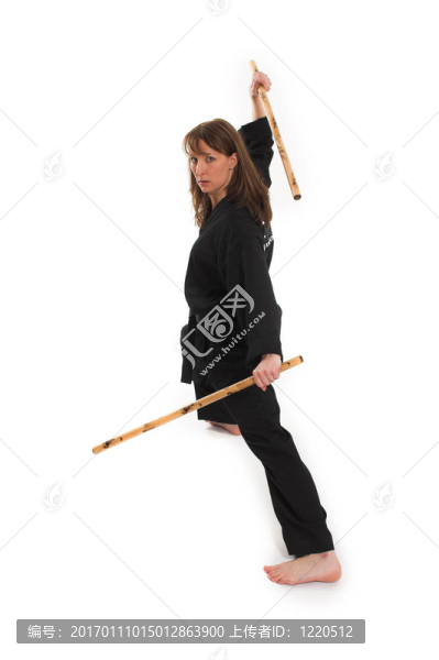 女人做空手道