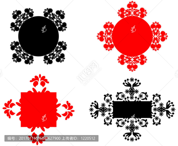 黑色和紅色元素