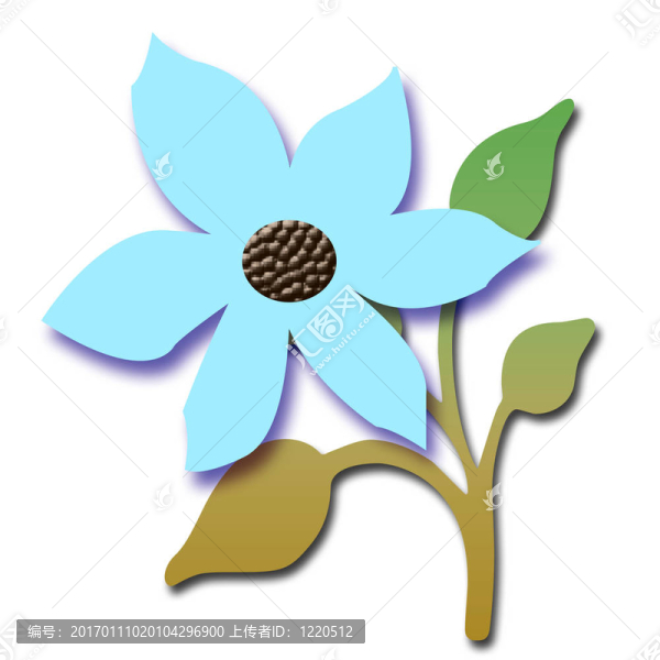 藍(lán)色的花架3D