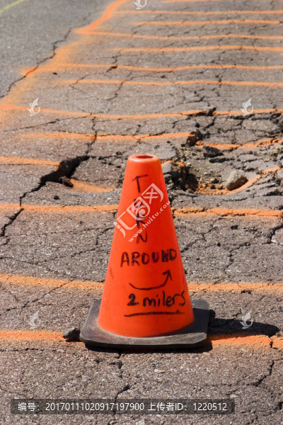 警告-,Orange,Cone