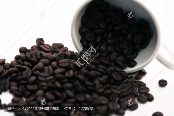 濺出的咖啡豆