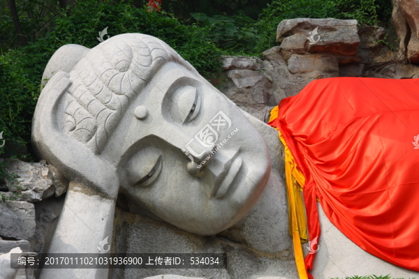 佛像,臥佛,石刻佛像