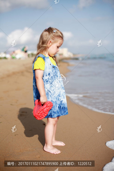 在海灘上
