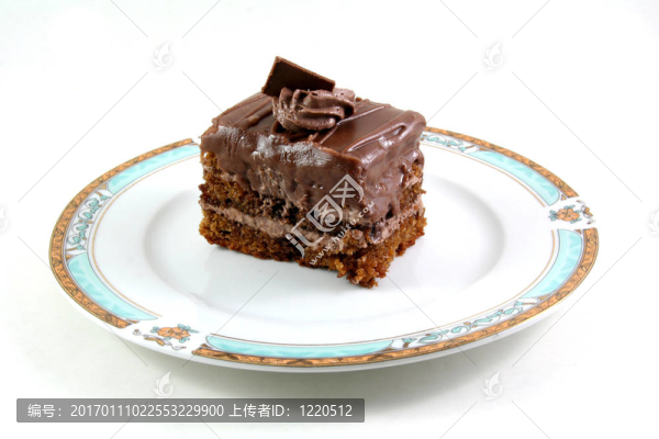 一片巧克力蛋糕
