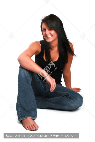 微笑的女