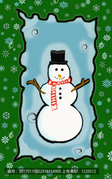 雪人的賀卡
