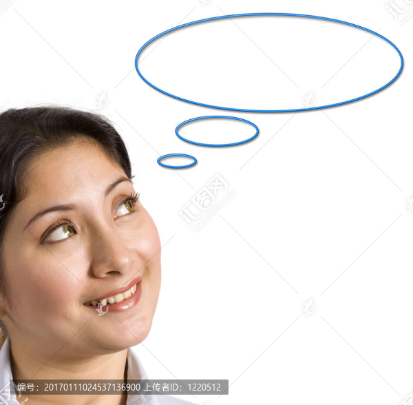 有思想泡沫的女人