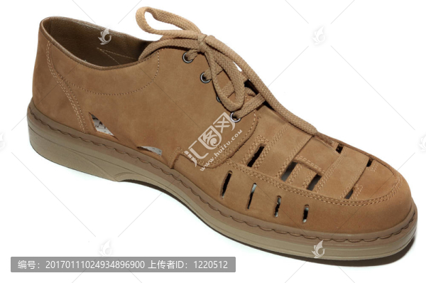 棕色皮革男鞋