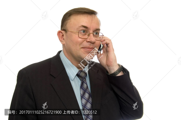 商人在手機(jī)上說話