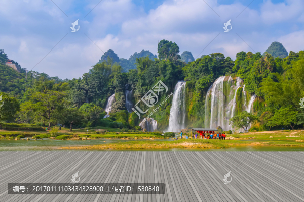 山水風(fēng)光大瀑布