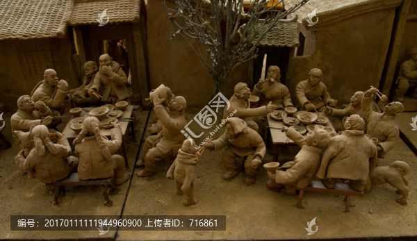 關(guān)中流水席,泥塑