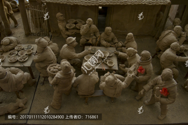 喝喜酒,,關(guān)中泥塑