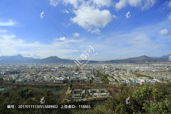 麗江,象山俯視,麗江市