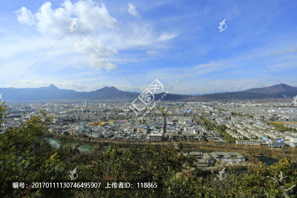 黑龍?zhí)豆珗@,象山俯視,麗江