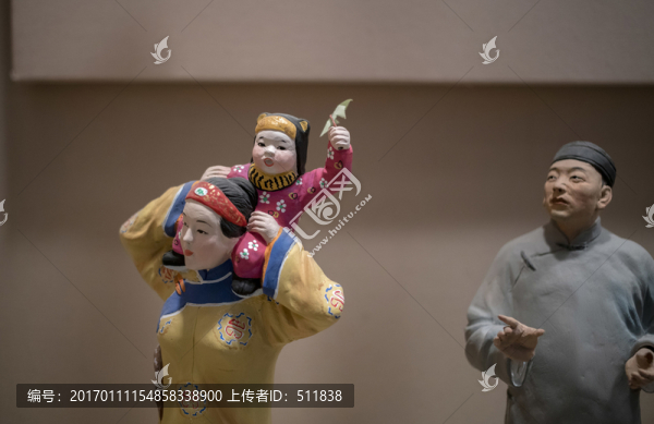 老北京上元節(jié)觀花燈場(chǎng)景雕塑