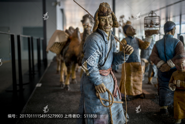 老北京市井場景雕塑