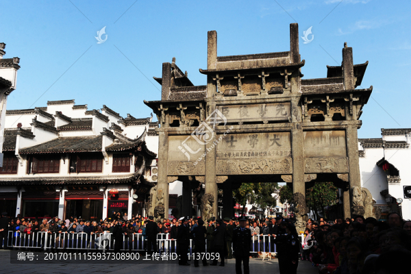 徽州古城,牌樓