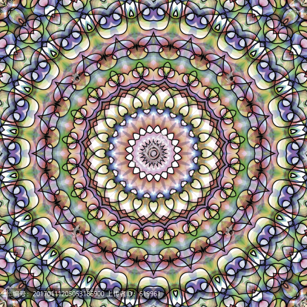 抽象裝飾拼花花型背景,無分層