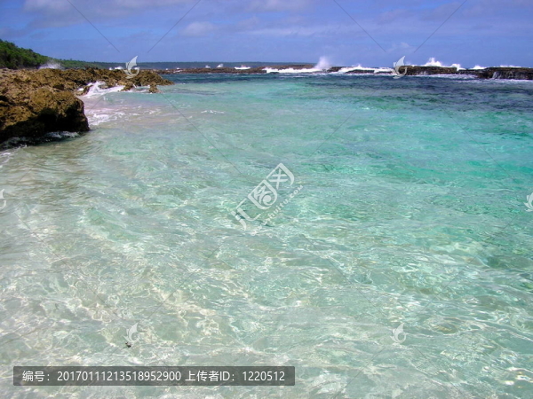 熱帶海灘的場景