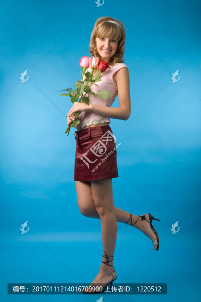 女人與花