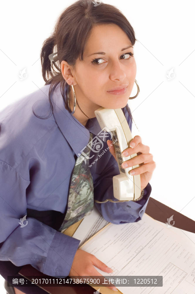 商務女人和電話