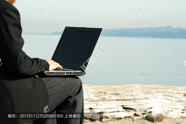 工作的商人