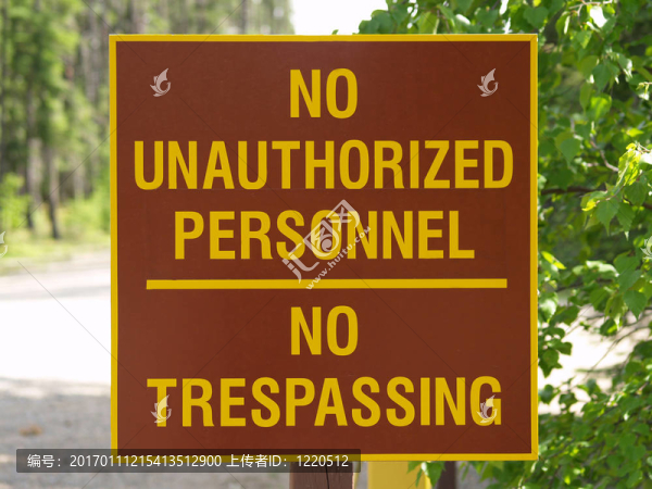 沒(méi)有Tresspass,Sign